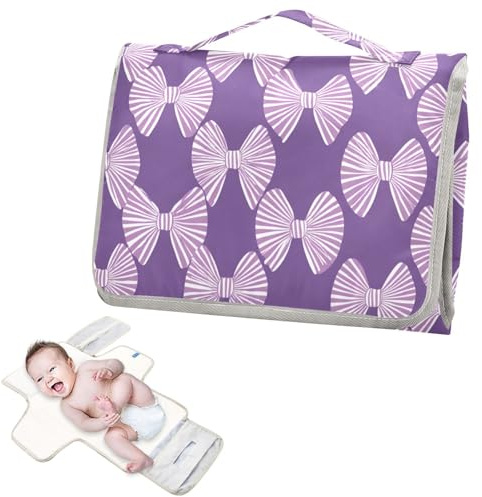 Riutilizzabile pannolino fasciatoio con tasca in tessuto Ukiyo stile giapponese Candy viola bianco viaggio fasciatoio pad per bambino neonato kit da viaggio cambiador de pa?ales para Bebes