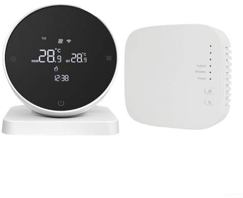 Programmable Wall-Mounted Boiler Thermostat for Water Floor Heating, for RF433 Wireless Control with for/for App Compatibility(WiFi)