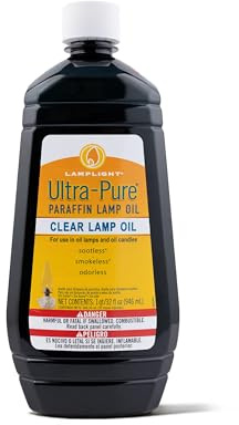 Lamplight Ultra-Pure Lamp Oil, Clear, 32 Ounces (60009)