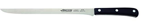 Arcos Jamonmesser Professionell - Edelstahl Nitrum 250 mm - Robuster POM-Griff Schwarz - Präziser, Langlebiger Schnitt - Perfekt für Täglichen Gebrauch