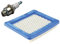 gardexx Filtro aria + candela di accensione per tosaerba con motore Briggs & Stratton Quantum