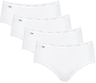 Sloggi Damen Basic+ Midi 4P Slip, Weiß (White 0003), FR (Hersteller Größe : 50) (4er Pack)