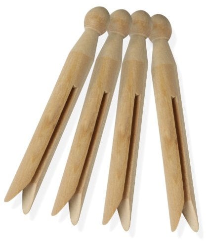 Elliott Emporium Paquet de 24 Pinces à Linge en Bois Traditionnelles
