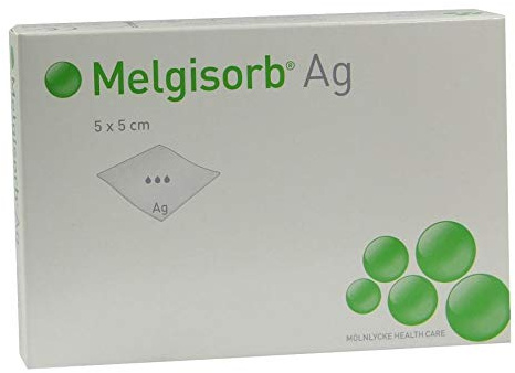 MELGISORB Ag Verband 5x5 cm 10 St
