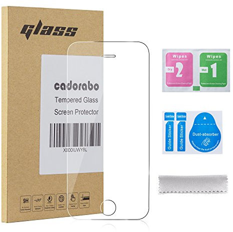Cadorabo Panzer Folie kompatibel mit Apple iPhone 5 / 5S / SE - Schutzfolie in KRISTALL KLAR - Gehärtetes (Tempered) Display-Schutzglas in 9H Härte mit 3D Touch Kompatibilität