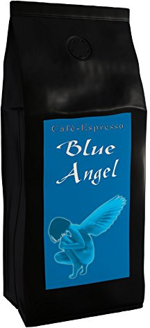 Café Espresso Kaffee Blue Angel – The Gentle One (The Mildest Coffee in The World) (1000g Whole Beans) - Top Coffee - Low in Acidity and Healthy, Gentle and Freshly Roasted