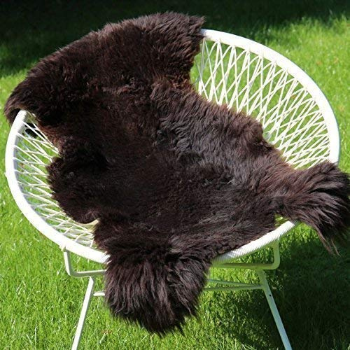 Hollert German Leather Fashion Lammfell Braun - 2. Wahl Merino Schaffell Läufer Dekoration Sitzunterlage Naturfell Größe 100-110