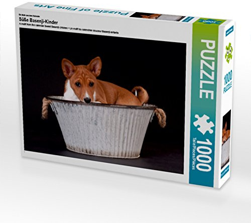 CALVENDO Puzzle EIN Motiv aus dem Kalender Süße Basenji-Kinder | 1000 Teile Lege-Größe 64 x 48 cm Foto-Puzzle für glückliche Stunden