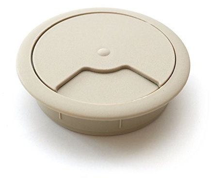 60mm Elm PC Computer Desk Plastic Grommet Table Cable Tidy Wire Hole Cover