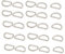 sourcing map 25 Stück 15mm D-Ringe Halbringe geschweißt Zinklegierung Flach Ring Silberton DE de