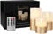 Gold LED Candles Flameless Flickering Battery Operated Electric Pillar Candle | Realistic Flicker Moving Flame | 2 Remote Controls & Timer, Real Wax Decorative Ivory with Gold Trim | Home Decor Gift
