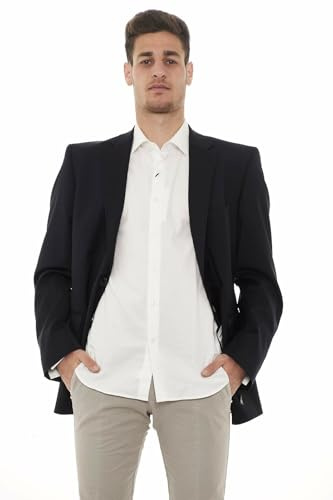 Benvenuto Black - Modern Fit - Herren Baukasten Sakko aus Super 110'S Schurwolle, Romeo. V (20761, Modell: 62700)