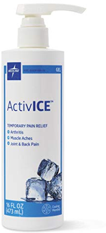 Medline ActivICE Topical Pain Reliever Gel, Great for Arthritis, Muscle Aches and Back Injuries, 16-oz Pump