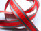 CaPiSo 22m Ripsband 25mm Breite 2,5cm Schleifenband Geschenkband Dekoband Weihnachten Hochzeit (Herz Rot-Silber, 22m)