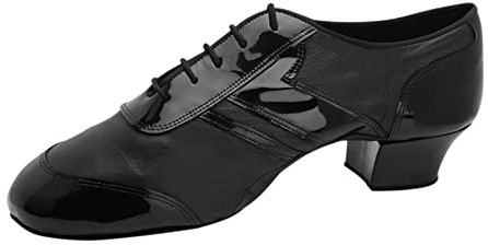Rummos Herren Latein Tanzschuhe Elite Michael 001/035 - Leder/Lack Schwarz - Medium (Normal) - 4,5 cm Latein - EUR 44,5