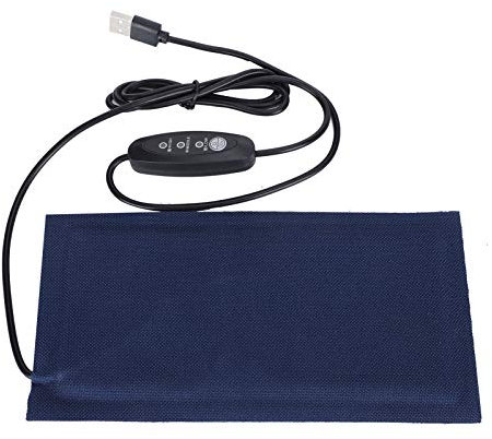 Pssopp Reptile Heating Mat Reptile Vivarium Heat Mats USB Power Electric Heated Mat for Reptiles, Lizards, Turtles, Snakes(L)