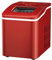 DREAMADE Machine à Glaçons avec Fonction de Nettoyage, Appareil de Préparation de Glace 120W avec Capacité 1,6L, Idéal pour Maison,Bureau,Café (Rouge)