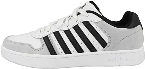 K-Swiss Court Palisades Herren Turnschuh , White Gray Black, 46 EU