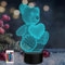 PONLCY 3D Illusion Lampe Teddybär Led Nachtlicht, 16 Farben Fernbedienung USB Schreibtischlampen, Schlafzimmer Dekoration Tischlampe für Kinder Weihnachten Geburtstag Geschenke