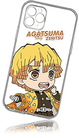 Roffatide Anime Demon Slayer Transparent TPU Clear Phone Case Agatsuma Zenitsu Phone Cover with iPhone 6 6S 7 8 Plus X XR XS Max 11 12 13 Pro Max Mini SE 2020 Case(iPhone 11)