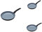MasterClass 3pc Ceramic Non-Stick Eco Frying Pan Set with 3X Induction-Safe Frying Pans, 24cm, 26cm and 28cm