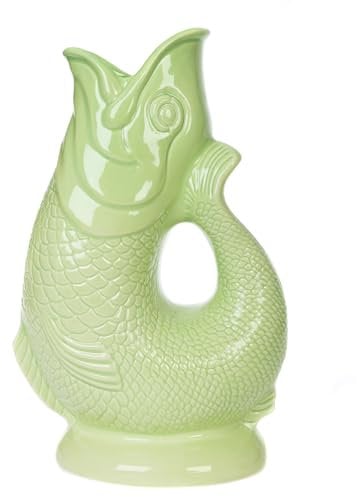 Gurgly Iconic Apple Glug Krug Groß 28cm 1,4L - Fisch Wasserkrug Deko Fisch Vase Ornament Karaffe