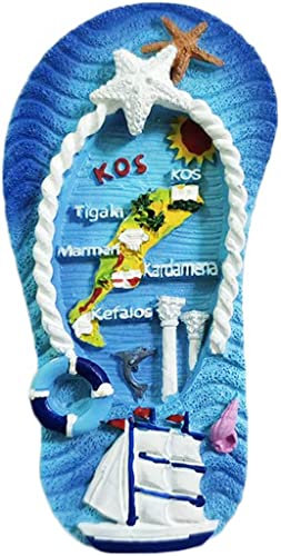 Kos Greece Flip Flop Kos Fridge Magnet Refrigerator Magnet Decoration Magnet Sticker Souvenir Resin Crafts