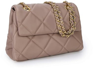 Gladdon Handy Umhängetasche Damen Gesteppte Handtasche Crossbody Taschen Vegan Leder Schultertasche mit Kartenschlitz Verstellbar Abnehmbar Schultergurt,Rosa