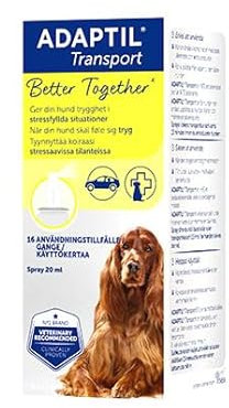 Adaptil Halsbänder und Anhänger für Hunde, Transportspray, 20 ml – (274875) /Dogs /20