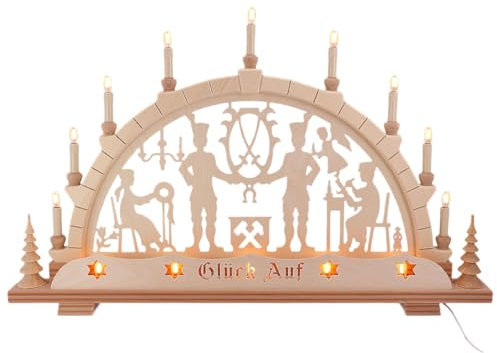 SCHENK HOLZKUNST Schwibbogen Schneeberger Motiv | Sternblende