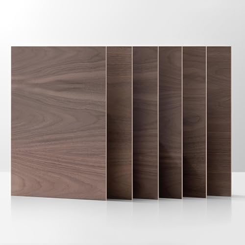 ROBOTIME Tablero Madera Contrachapada 3mm Nogal A3 30×42cm 6 Piezas Nogal Tablero de Madera a Medida Para Bricolaje,Pirograbado Corte por Laser Modelado
