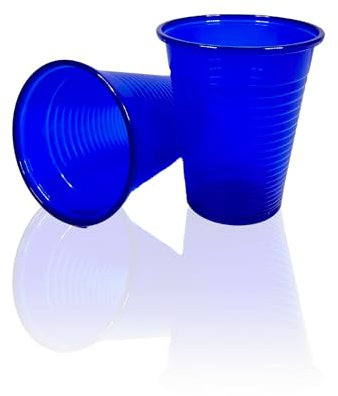 Vitamed Plastikbecher I Einwegbecher I Mundspülbecher für Praxis und Zuhause I Trinkbecher für Veranstaltungen I Partybecher I Becher für Kindergeburtstag (1, blau), 6510983