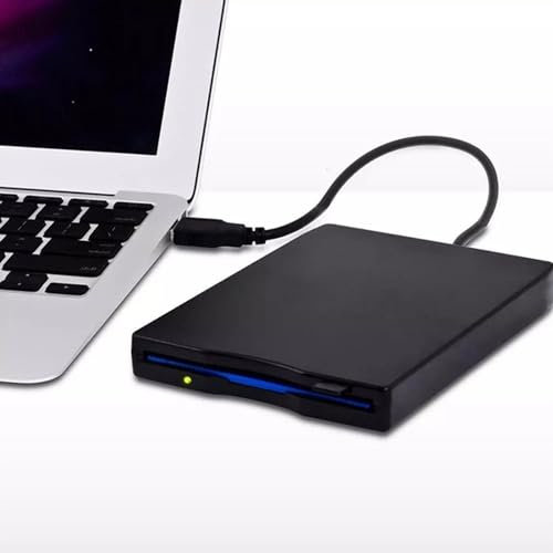 Annadue USB Diskettenleser, 3,5 Zoll Externes USB Diskettenlaufwerk für 98 98SE 2000 ME XP 7 8, Tragbarer Diskettenleser für PC Laptop Desktop