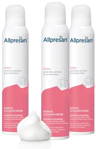 Allpresan atopix Repair Schaumcreme 3x 200ml | Spezialpflege für juckende, gerötete und trockene Haut