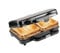 Bestron XL appareil croque monsieur, appareil à sandwich idéal pour les sandwichs américains (XL), pour deux sandwichs en forme de coquille, avec réglage automatique de la température, Couleur: Beige