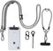 Kedelux Phone Lanyard Crossbody, 1x Adjustable Anti Theft Nylon Phone Chain, 1x Wrist Strap, Universal for iPhone Samsung, Grey