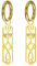 Messianisches Siegel Tropfenohrringe Davidstern Jesus Fisch Menora Ohrringe Messianisches Siegel von Jerusalem Ohrringe Jüdisches religiöses Amulett Chanukka Schmuck Geschenk für Frauen (gold)