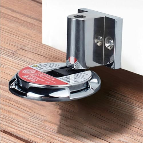 Magnetische Türstopper, Zinklegierung, verstellbar, magnetischer Türstopper für den Innenbereich, Boden-Saugnapf, ohne Stanzen, für Sockelleisten Bodentürstopper (weiß)