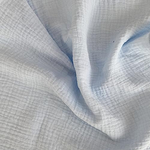 SYSUII 12 Stück Stoffservietten Baumwolle Musselin Servietten Stoff Tischservietten 43x43 cm Abwaschbare Servietten Tischdekoration für Partys Hochzeit Geburtstag Cafe Restaurant Küche-Blau