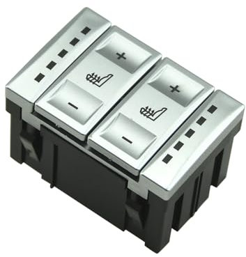 MKptopia Sitzheizungstaste, Schalter, kompatibel mit For-d S-MAX Ga-laxy MK 3 Mon-deo MK 4 6M2T-19K314-AC-Silber