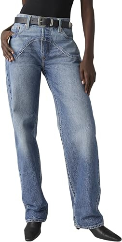 Levi's Damen Jeanshose 501 90s Western aus Baumwolle, Straight Fit, Blau (Ironic Iconic), W30/L30