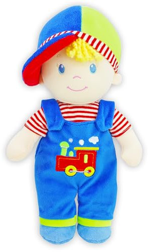 Lullaberry 35 cm weicher Dolly Ben – gefüllte weiche Babypuppe für Jungen ab Geburt – blaues Outfit