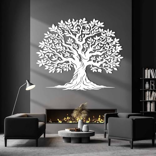 EANHIPE Décoration murale en métal Arbre de vie – Branche en métal pour mur, grands arbres, décoration murale d'arbre de vie, décoration d'intérieur pour salon, chambre à coucher, cadeau pour amoureux