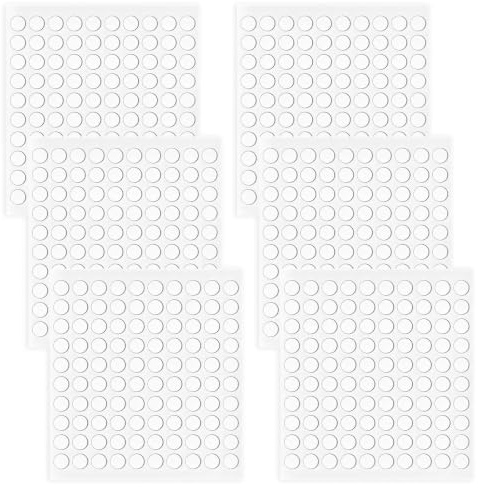 SHILIUZHI 600 Stück Doppelseitige Klebepunkte, runder Kitt, Wasserdichte Punktaufkleber, transparentes doppelseitiges Klebeband, keine Spuren, für Festival dekoration