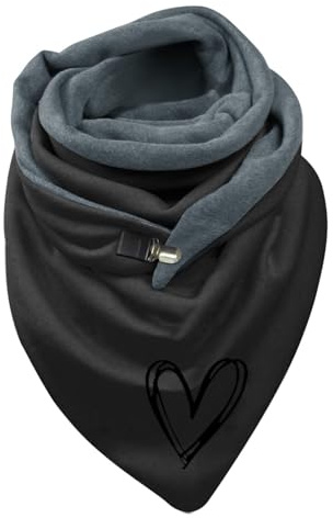 2025 Winter Herbst Damen Herbst und Winter Fleece Warm Pusteblume Print Doppelnaht Dreieck Schnalle Schal Schal