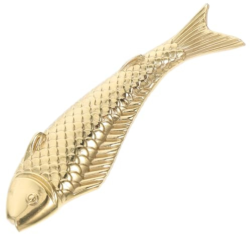 Gadpiparty Vintage Brass Fish Drawer Pulls 92x27x27mm for Cabinet Doors, Shoe Cabinets, Dressers – Unique European Style Hardware Handles for Wardrobes and Tv Units