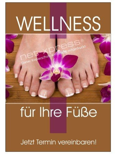 net-xpress Werbeplakat Wellness für Ihre Füße DIN A1, Plakat Poster Nagelstudio