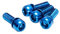 Reverse Scheibenbremsen Schraubenset 4 x M6x18mm blau