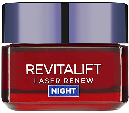 L'Oreal Paris Revitalift Laser Face Moisturiser, X3 Triple Action Anti-Aging Nachtcreme Maske mit Pro Retinol, Hyaluronsäure und Vitamin Cg - 50 ml