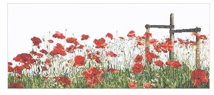 Thea Gouverneur - Kreuzstich-Set - Mohnblumen - Aida - 18 Count - Für Erwachsene - 546A